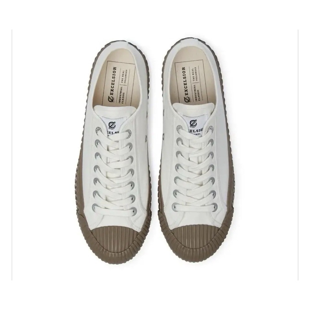 EXCELSIOR - 19FW Bolt Low Seasonal Color - Steam White Nut Gum Sole Sz 8